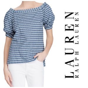 New LAUREN Ralph Lauren Striped Top